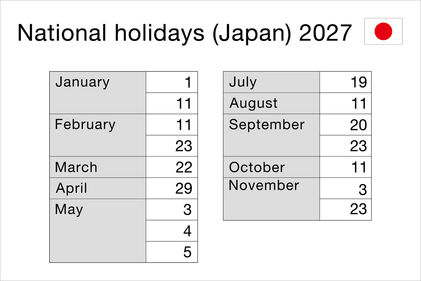 Calendar【2027 edition】
