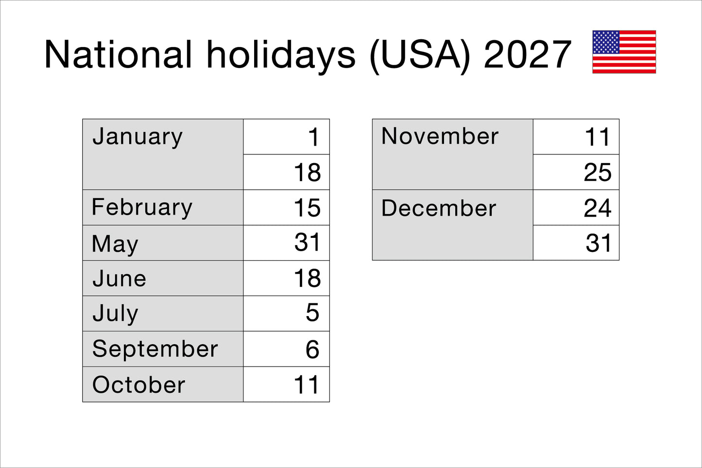 Calendar【2027 edition】